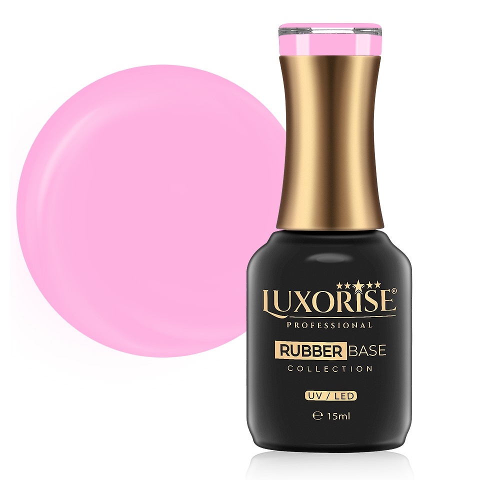 Rubber Base Luxorise Yummy Pink 15ml - Nivelare - imagine 2