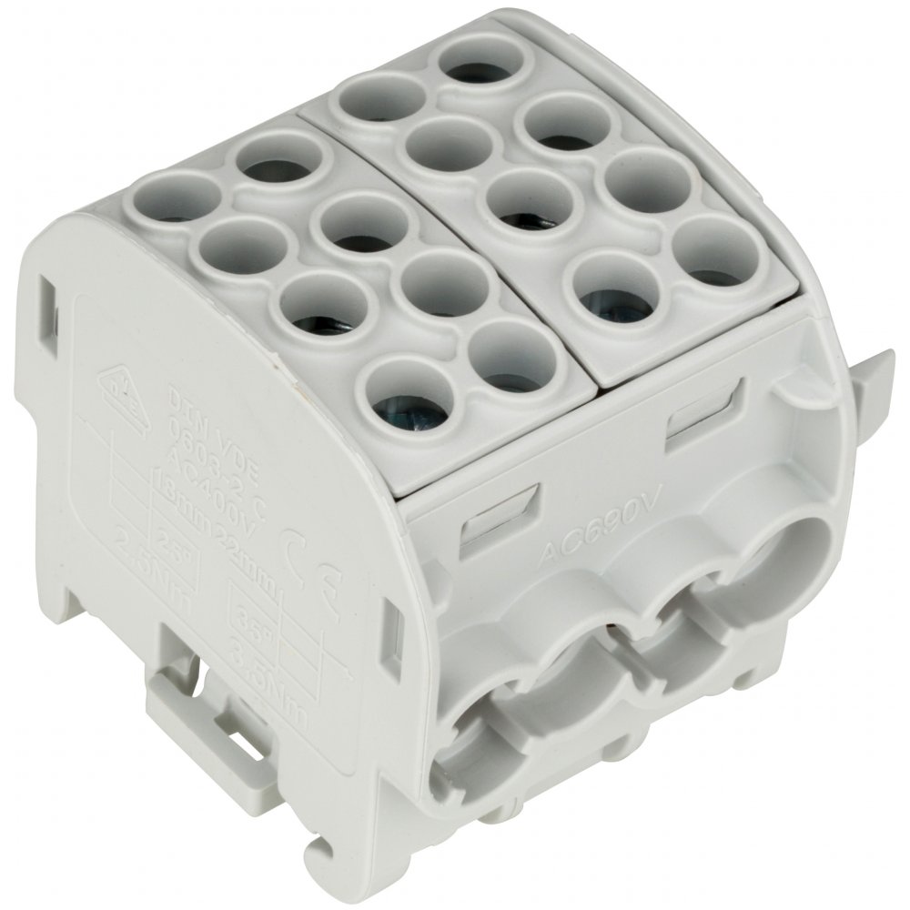 Clemă Derivație Schrack 4-4 35mm Gri