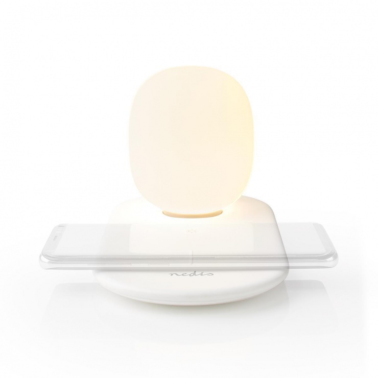 Lampa LED cu Incarcator Wireless Qi 10W Nedis