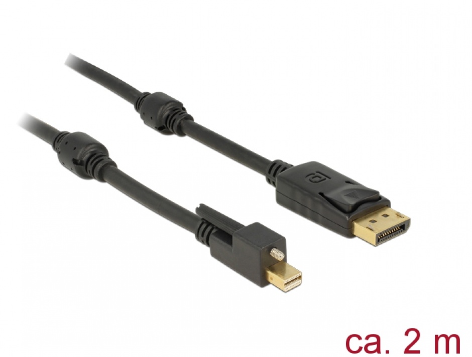 Cablu Mini DisplayPort la DisplayPort 4K 2m, Delock