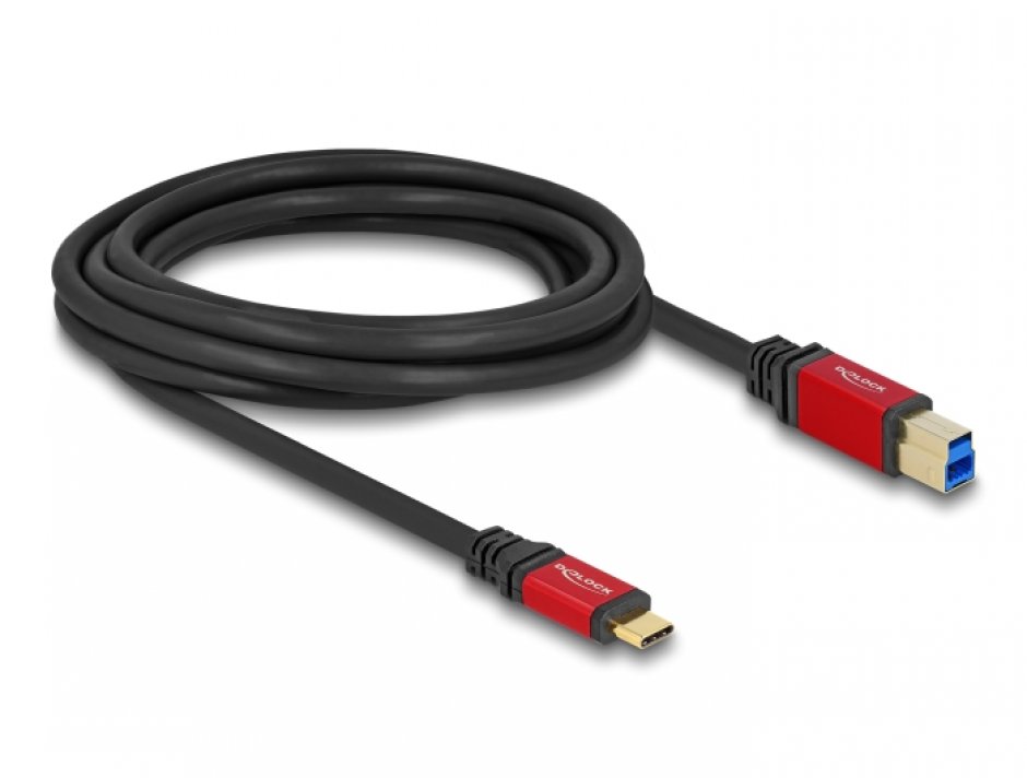 Cablu USB Delock 3.2 Type-C la USB-B, 3m