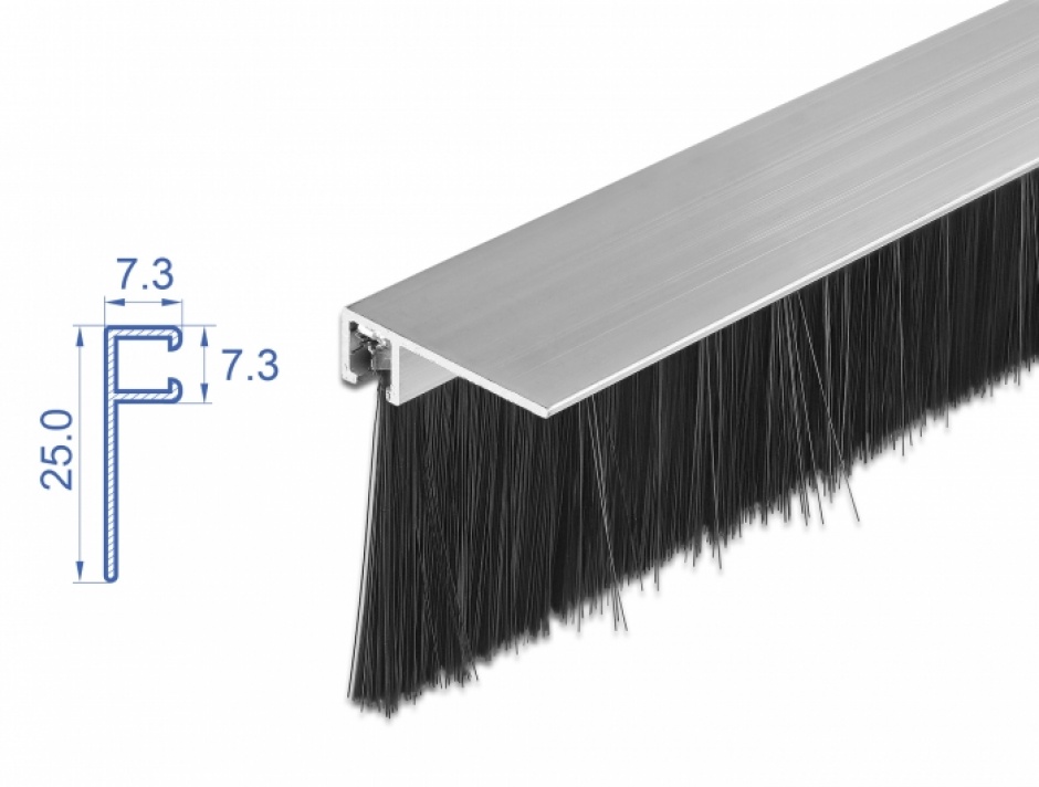 Banda perii 40mm Delock, aluminiu, 1m, etanșare