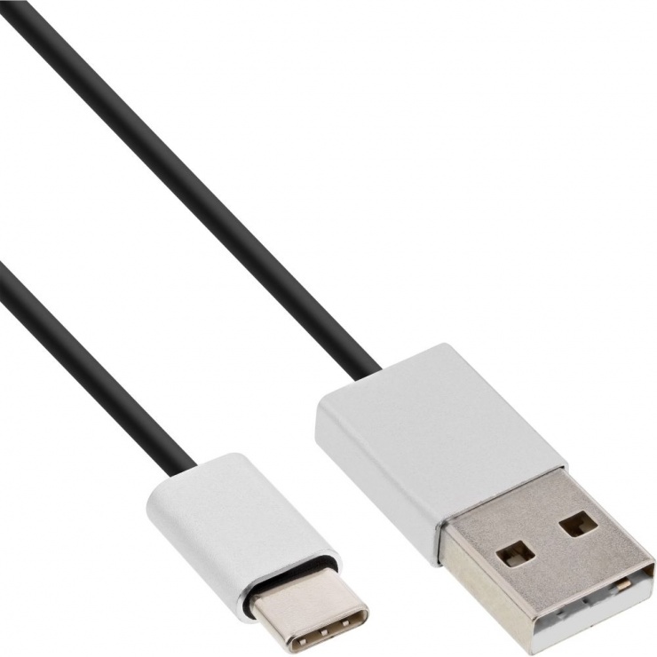 Cablu USB 2.0 la Type-C 5m InLine Negru