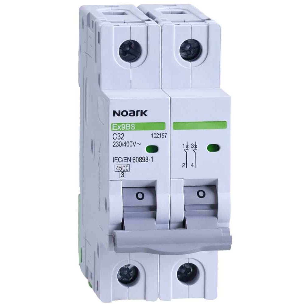 Siguranță Noark Ex9BS 2P 32A, 4.5kA, Protecție Eficientă