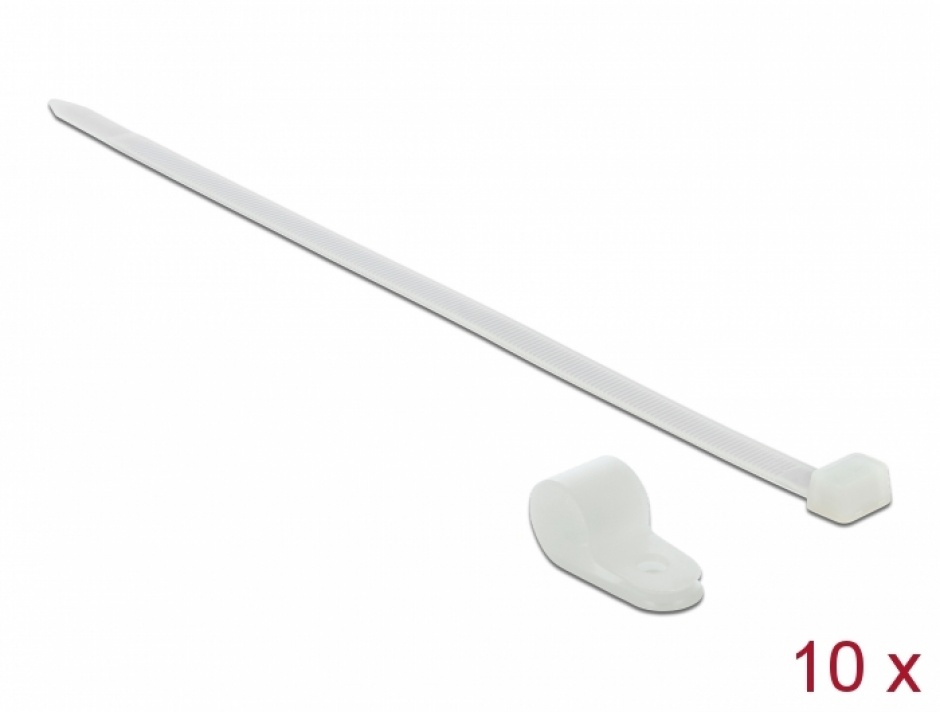 Set Delock 10 Bride + 10 Cleme, Alb