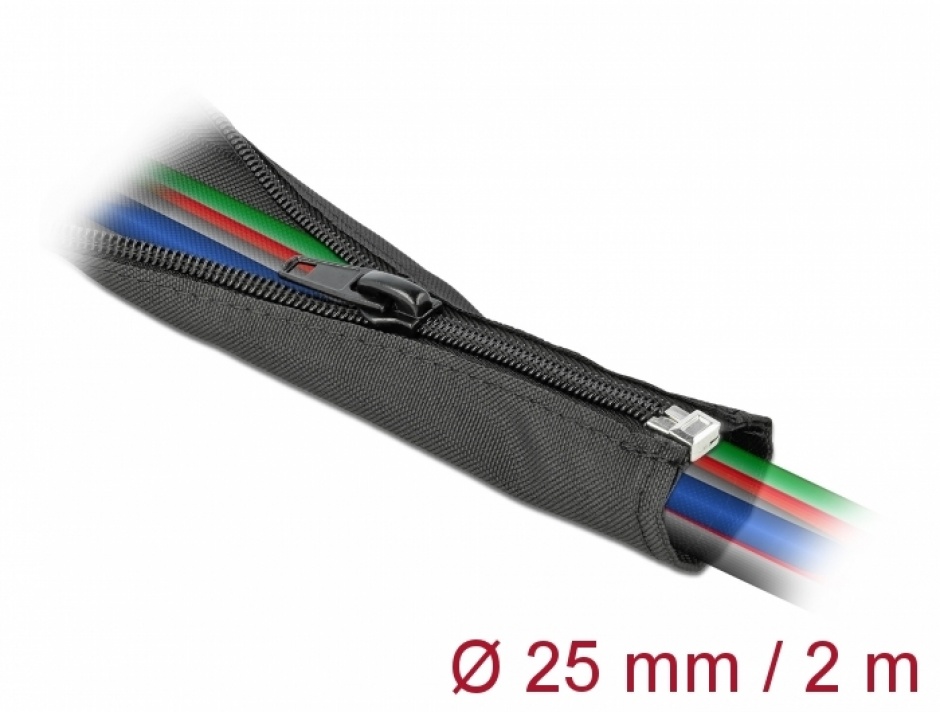 Plasa cabluri 2m cu fermoar Delock 19219