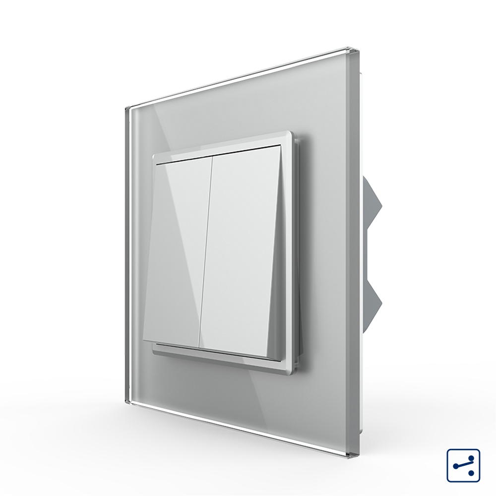 Intrerupator Dublu Mecanic LIVOLO Sticla - imagine 13
