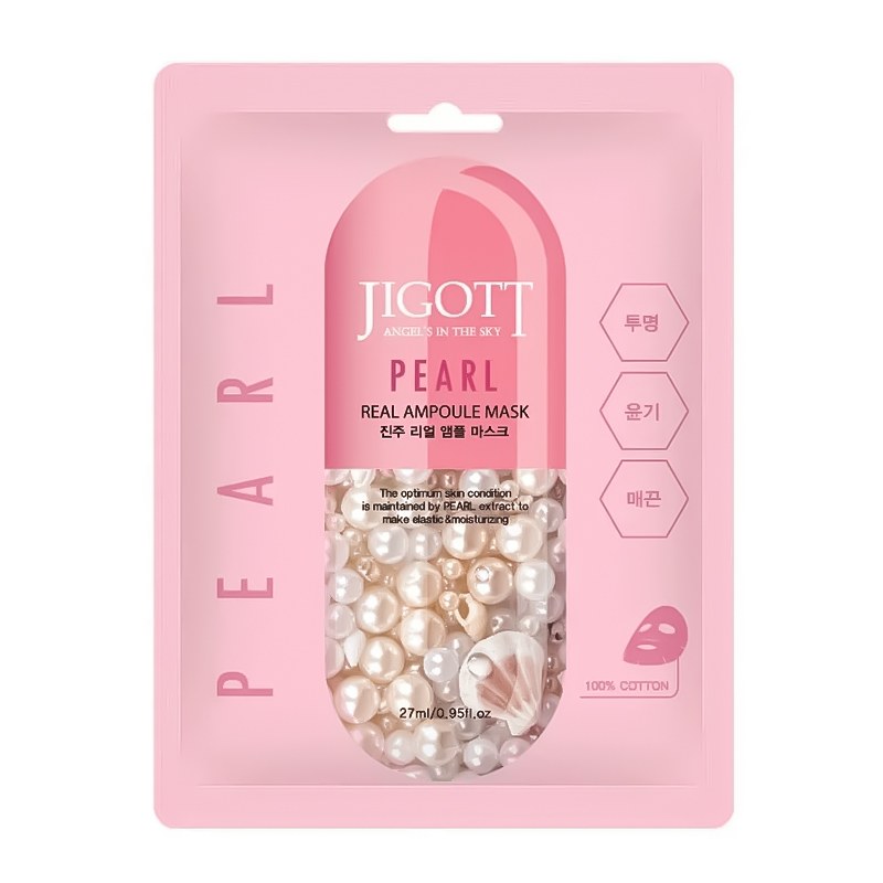 Mască Pearl Real Ampoule Jigott - Hidratare și Strălucire