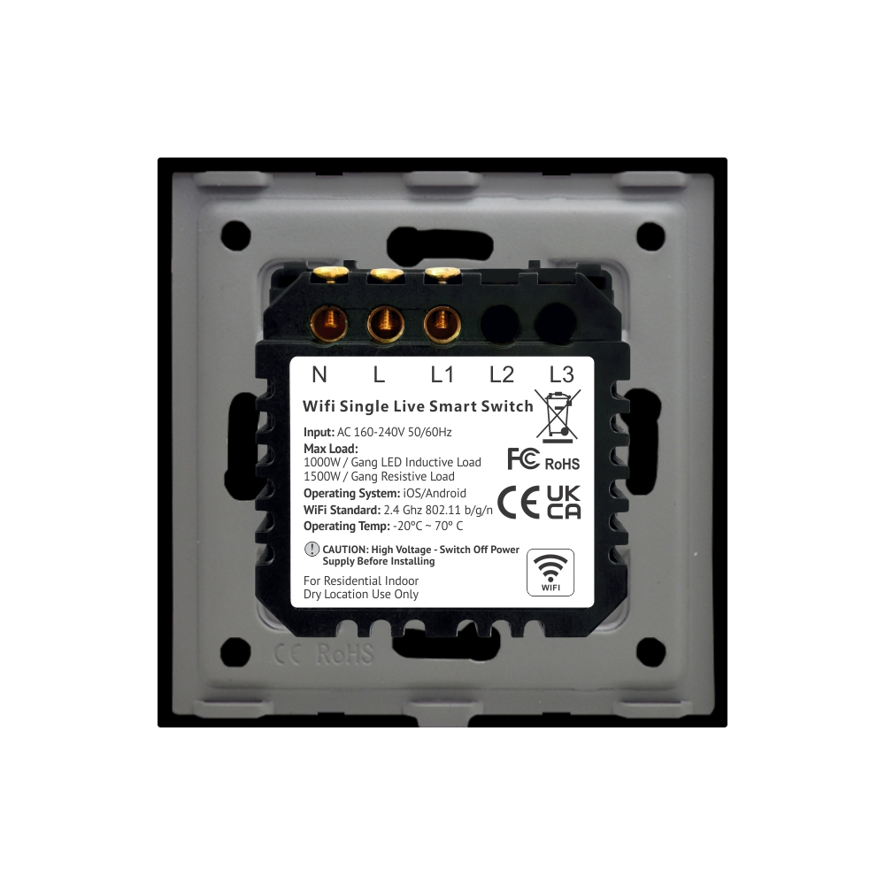 Intrerupator Simplu Wi-Fi Touch Sticla LUXION, Smart Home - imagine 8