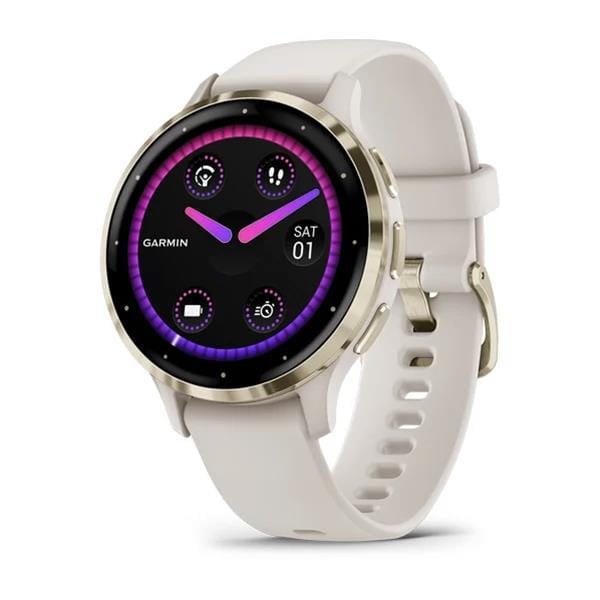 Ceas Smartwatch Garmin Venu 3S Ivory/Soft Gold | Display AMOLED - imagine 6