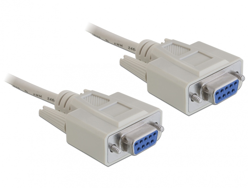 Cablu Serial Nullmodem DB9 M-M 3m Delock