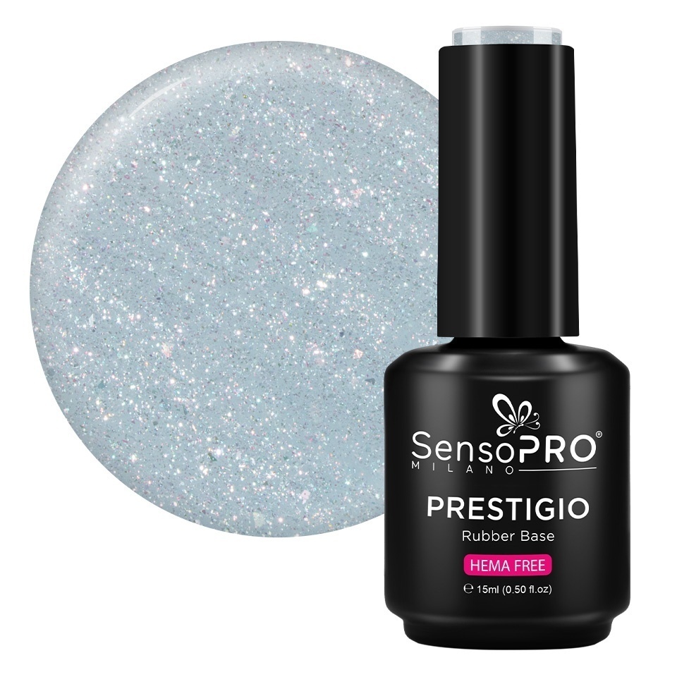 Rubber Base PRESTIGIO Diamond Veil 15ml, Hema Free