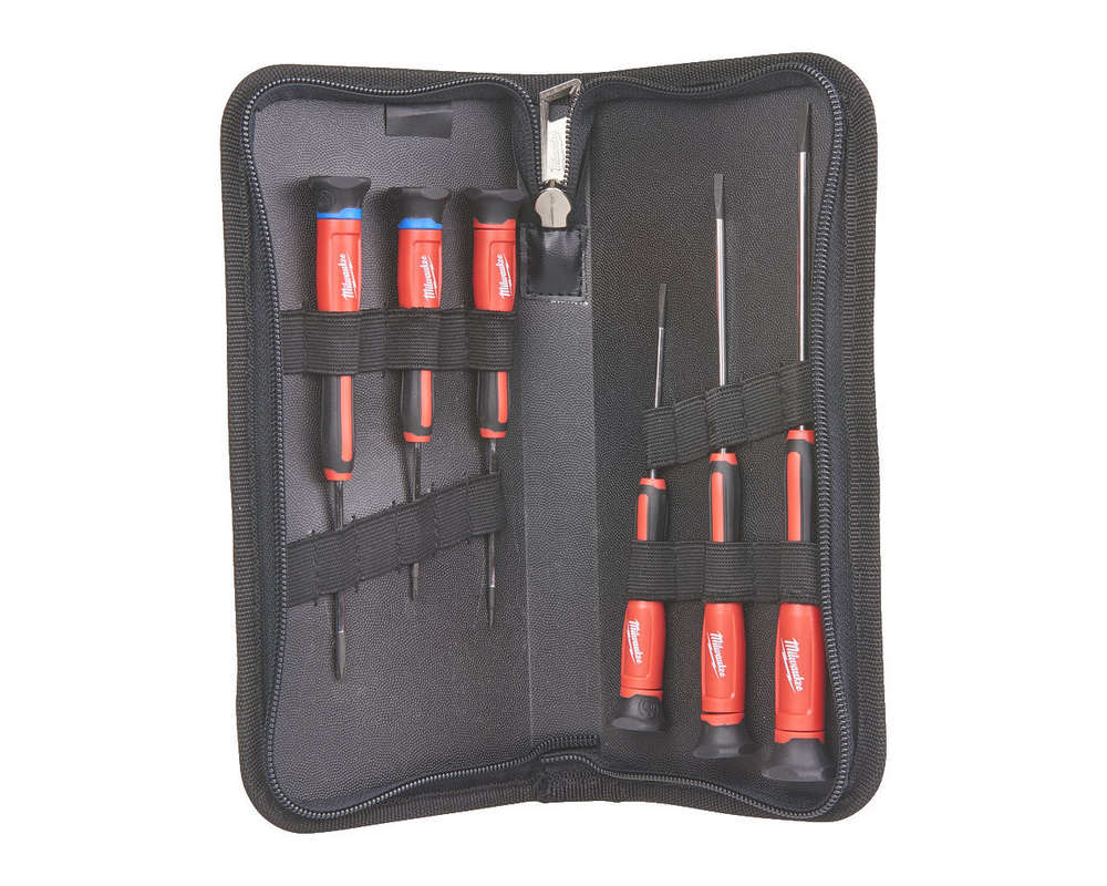 Set 6 surubelnite precizie Milwaukee cu husă