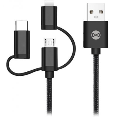 Cablu Universal 3in1 Forever 1M - Negru