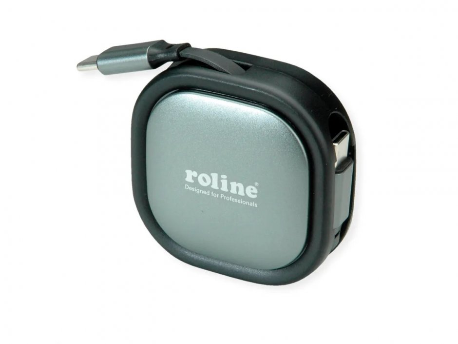 Cablu USB C Roline Retractabil 60W, 1.2m