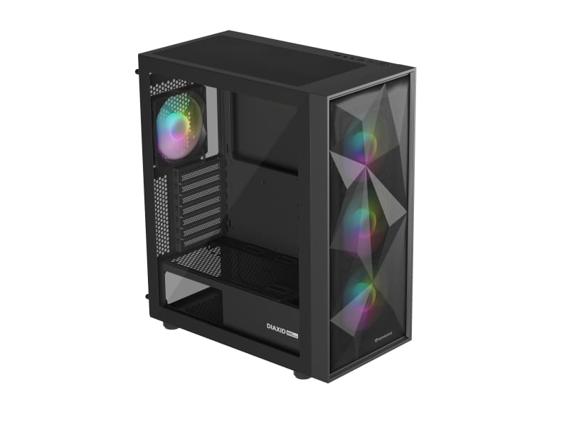 Carcasa Genesis DIAXID 605 ARGB Mid Tower - Sticla Templata - imagine 2