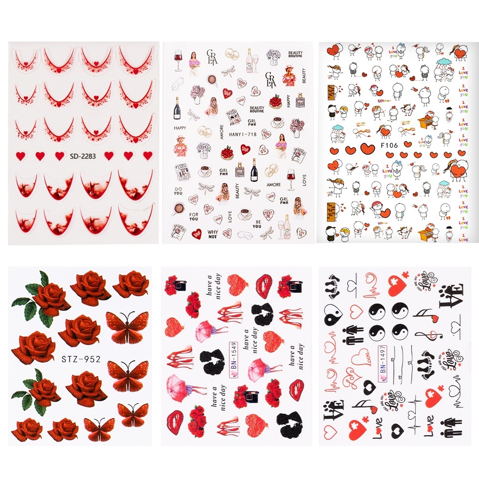 Set Nail Art Hello Love