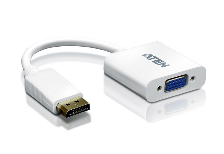 Adaptor DisplayPort la VGA ATEN, Alb