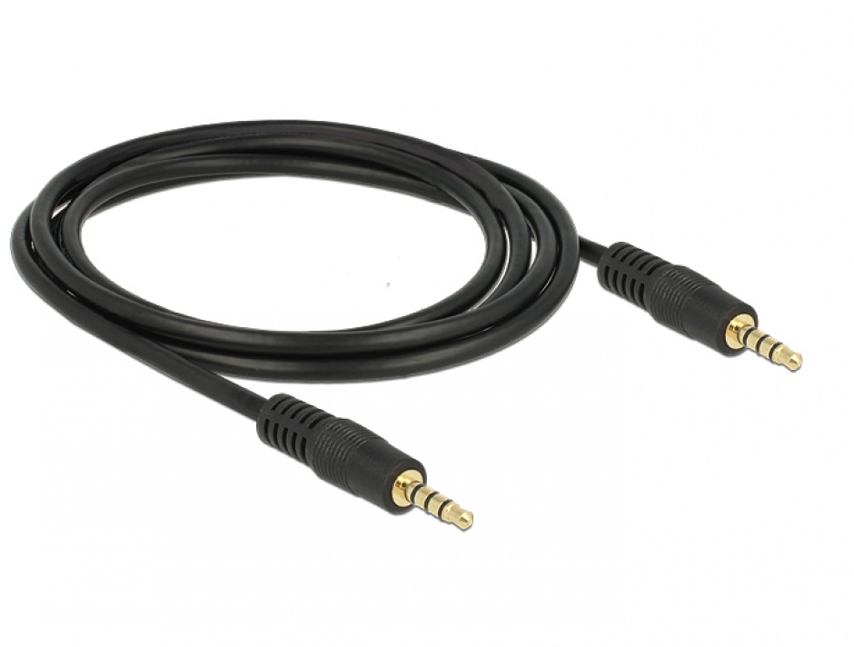 Cablu Audio Delock Jack 3.5mm 2m Negru