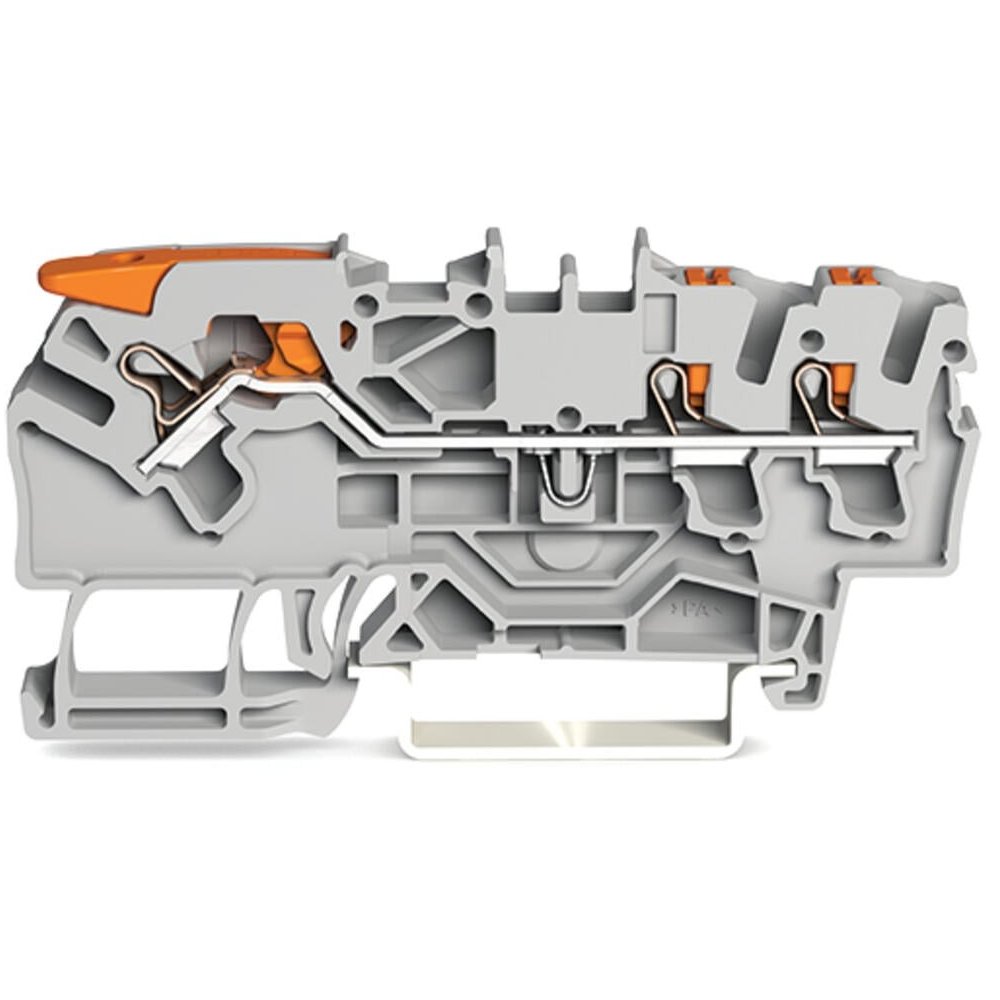 Clemă Wago 3 Conexiuni 2.5mm Gri