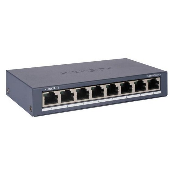 Switch Hikvision DS-3E0508-O, 8 porturi Gigabit RJ45