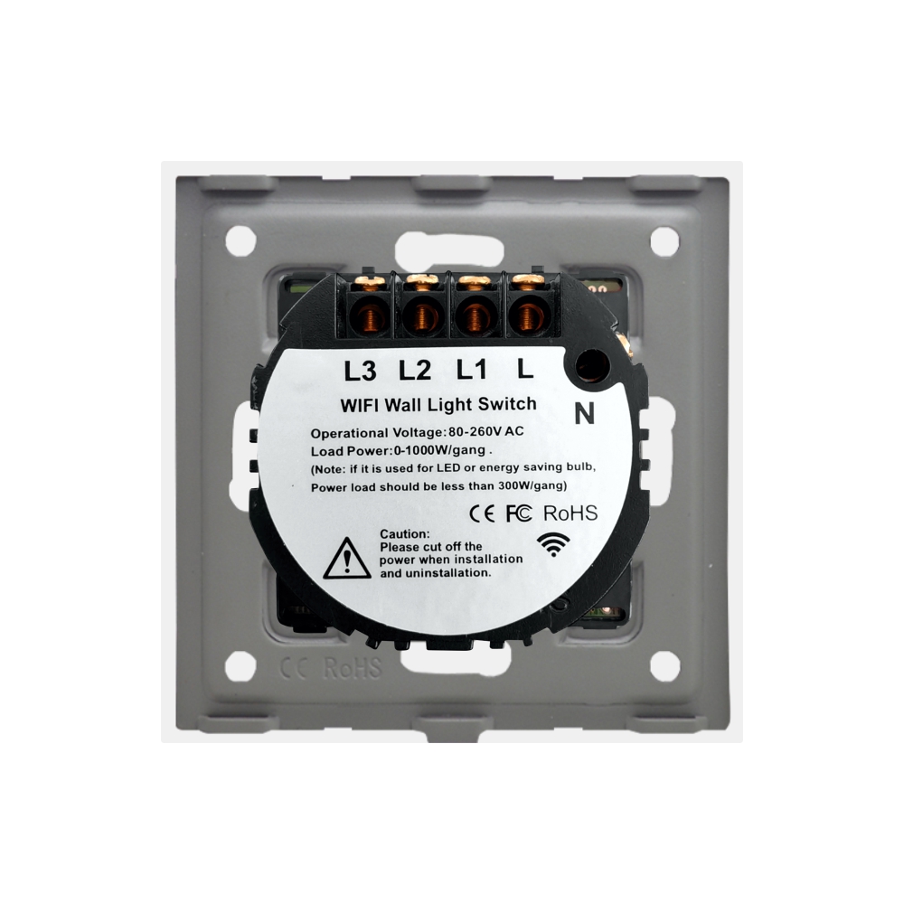 Intrerupator Triplu Wi-Fi Touch Sticla Luxion - imagine 4