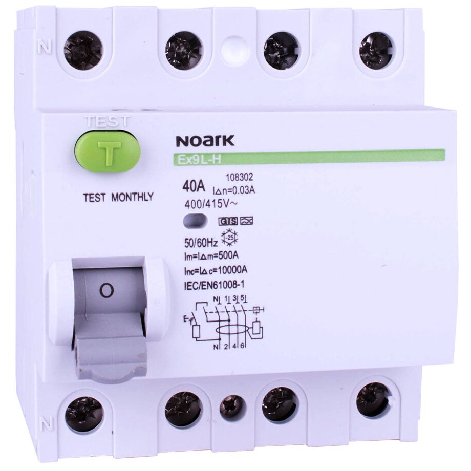 RCCB Noark Ex9L-H 40A 30mA