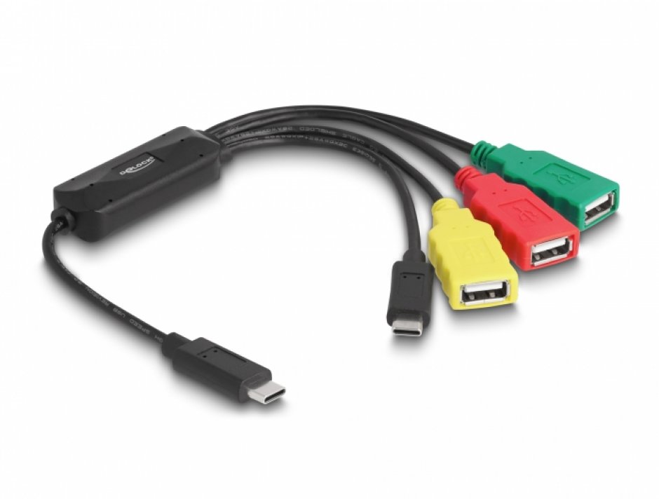 Delock 64203 Hub USB-C la 3x USB-A + USB-C