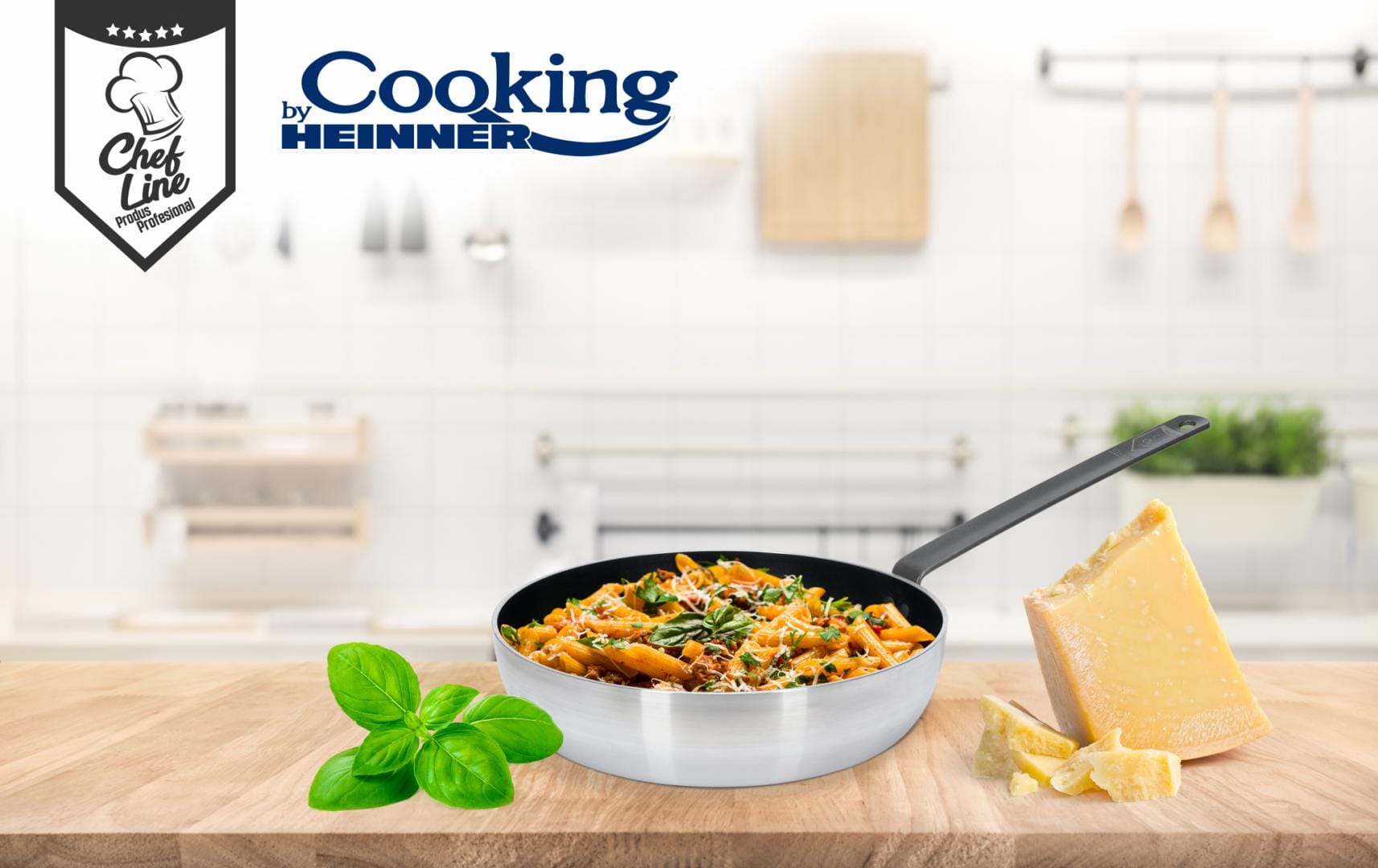 Tigaie Wok Heinner 30cm Chef Line - Antiaderentă, Inducție - imagine 8