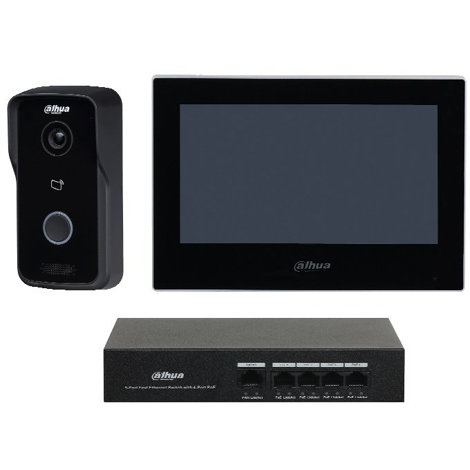 Kit Videointerfon IP Dahua KTP03, 7 inch, PoE