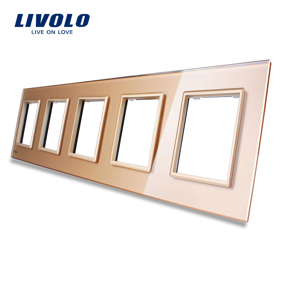Rama Cvintuplă Sticlă Livolo, Panou Crystal - imagine 16