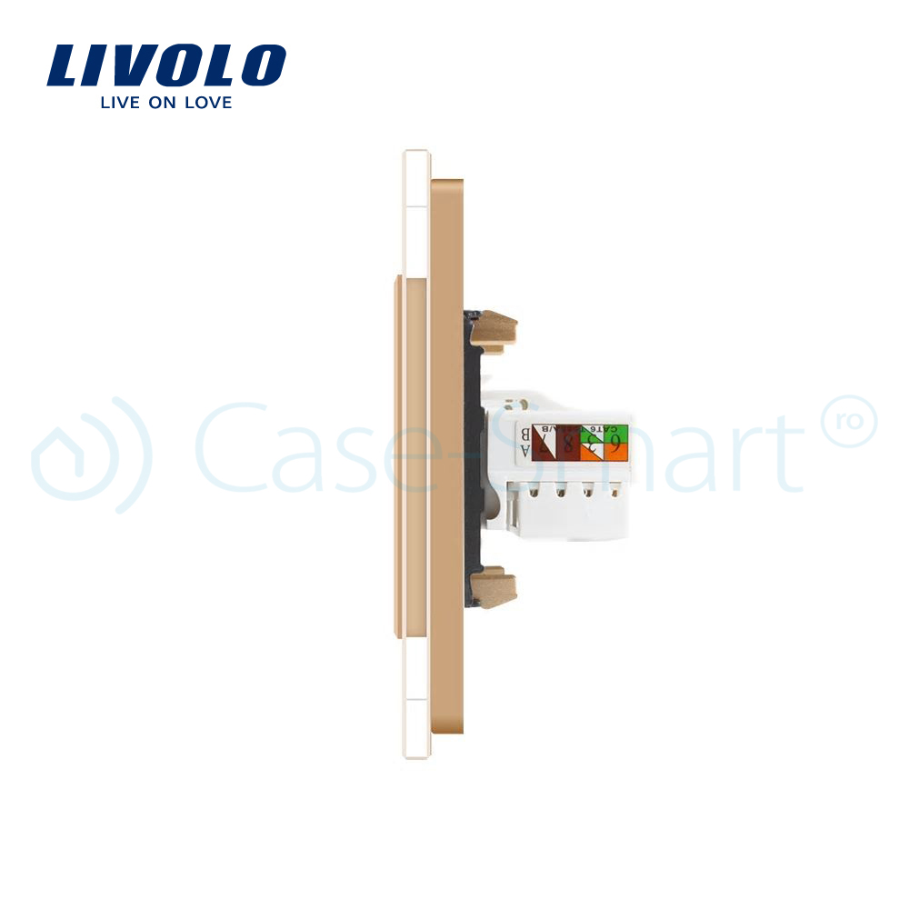 Priza Dublă Internet Livolo, Sticlă, Cat6, 10Gb/s - imagine 17