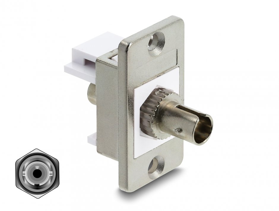 Modul fibra optica ST Simplex M-M montare panou, Delock 91093