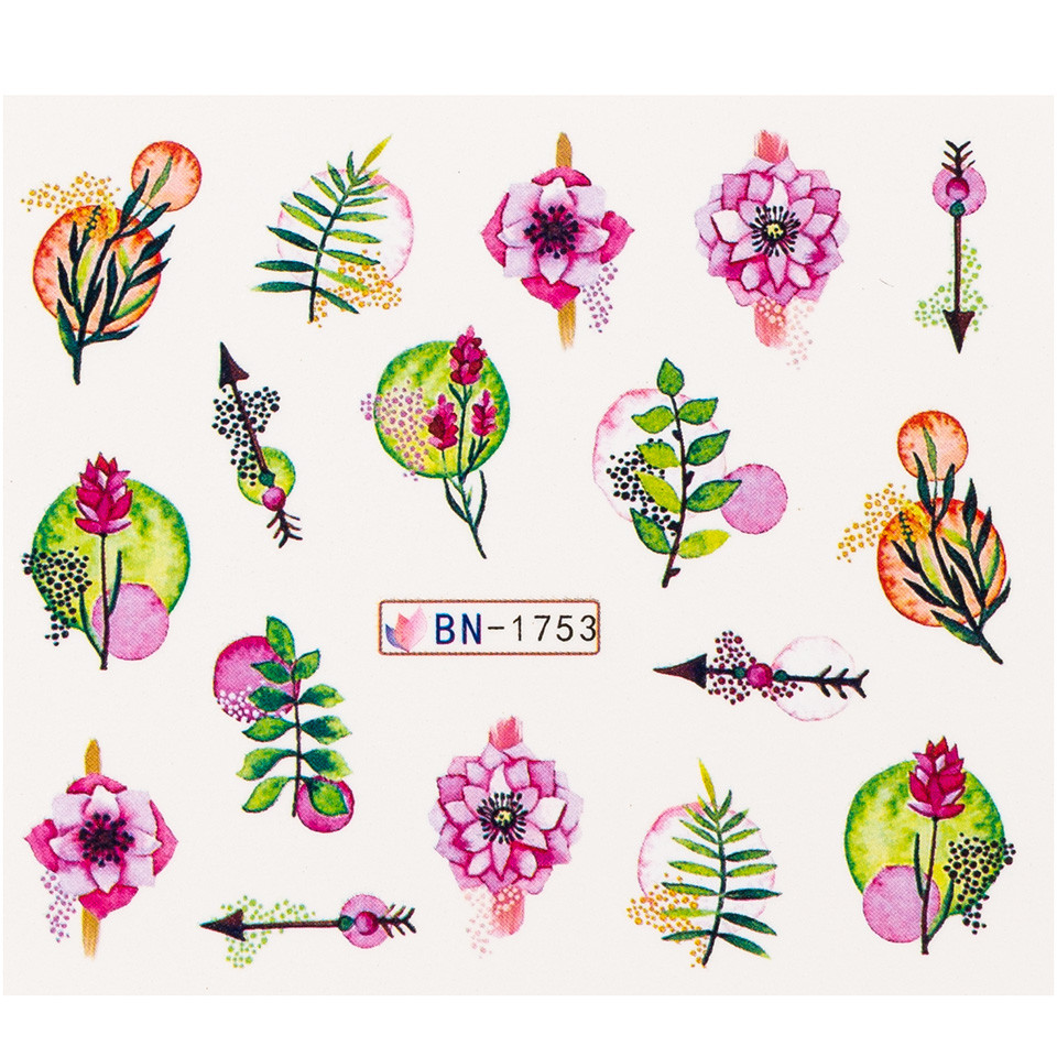 Tatuaj Unghii LUXORISE Flower Club BN-1753, Aplicare Ușoară