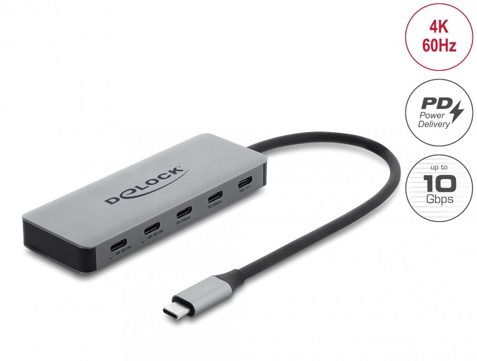 Docking station Delock 64371 USB-C, 2 x 4K 60 Hz, PD 100 W