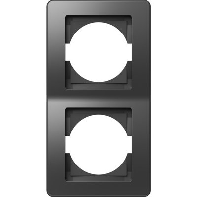 Rama 2P TEM Negru, IP20 - Finisaj Modern