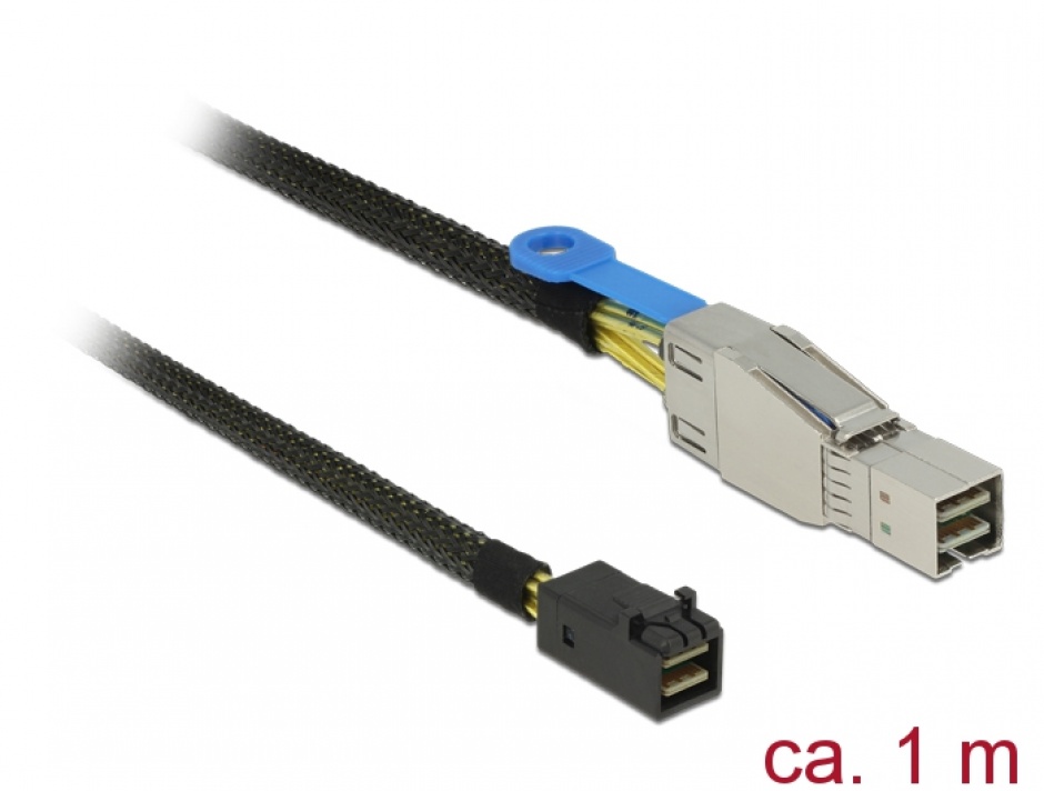 Cablu Mini SAS HD Delock 1m, 12 Gb/s