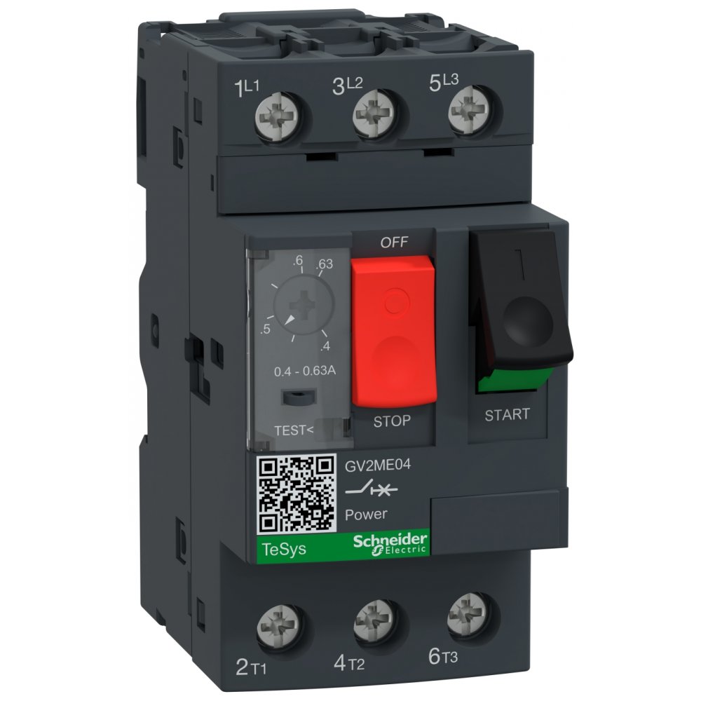Disjunctor Motor Schneider GV2ME04AP, 0.4-0.63A, Protecție