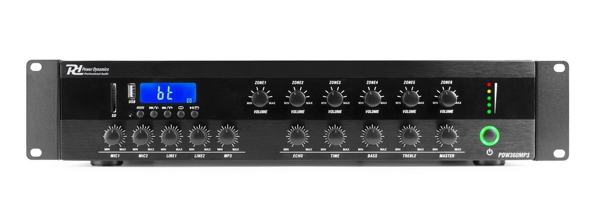 Power Dynamics PDW360MP3 - 6 Zone, 200W