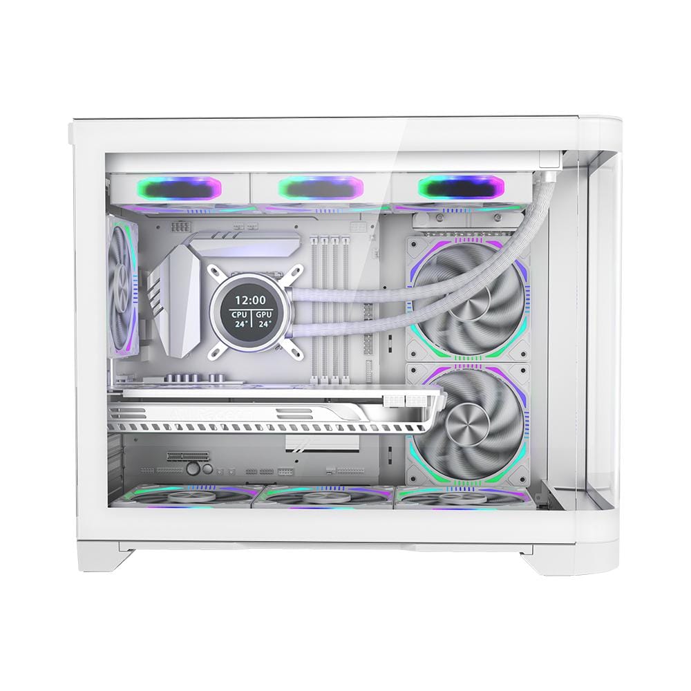 Carcasa 1STPLAYER UV6 Cube Tower ARGB Alb - Gaming Premium - imagine 5