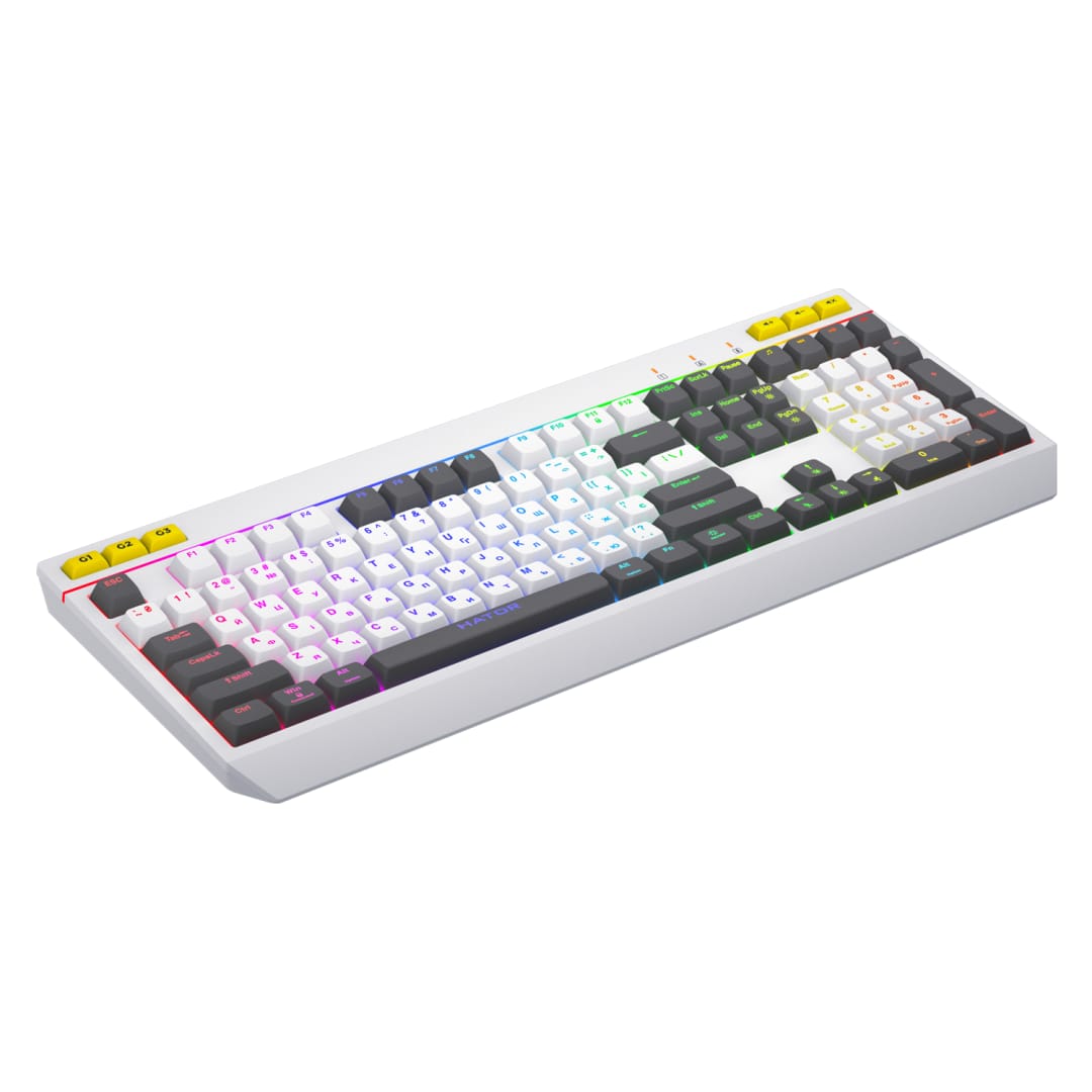 Tastatură Mecanică HATOR Icefall RGB 1000Hz USB Alb - imagine 4