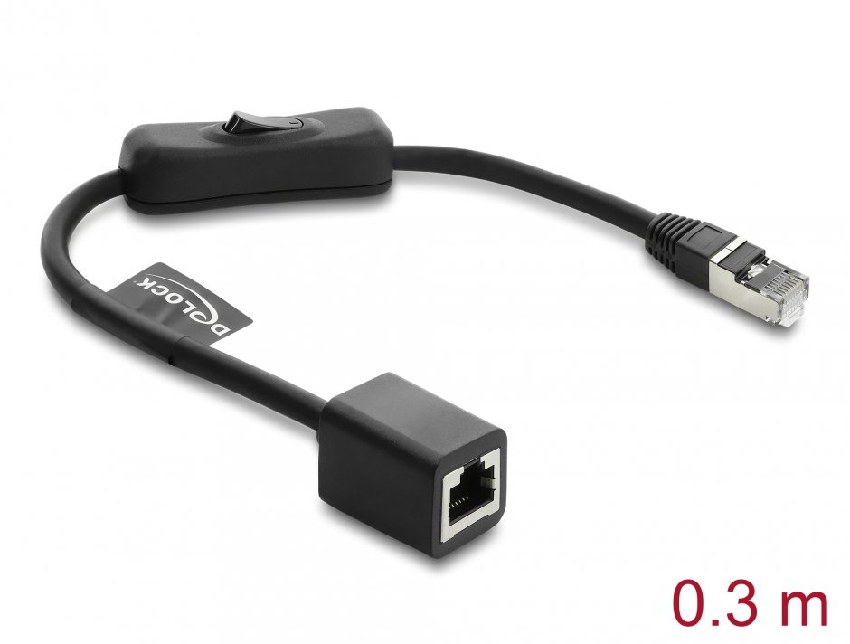 Cablu Rețea RJ45 Cat.6 cu Switch Delock 81563