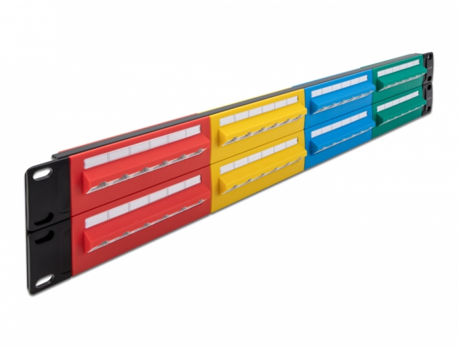 Patch Panel 19" 48 Porturi Cat.5e 1U Delock