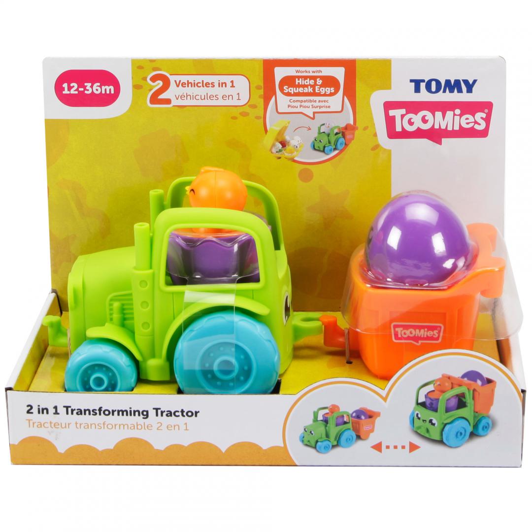 Tractor Transformabil 2in1 Hide & Squeak pentru Copii 12-36 Luni - imagine 3