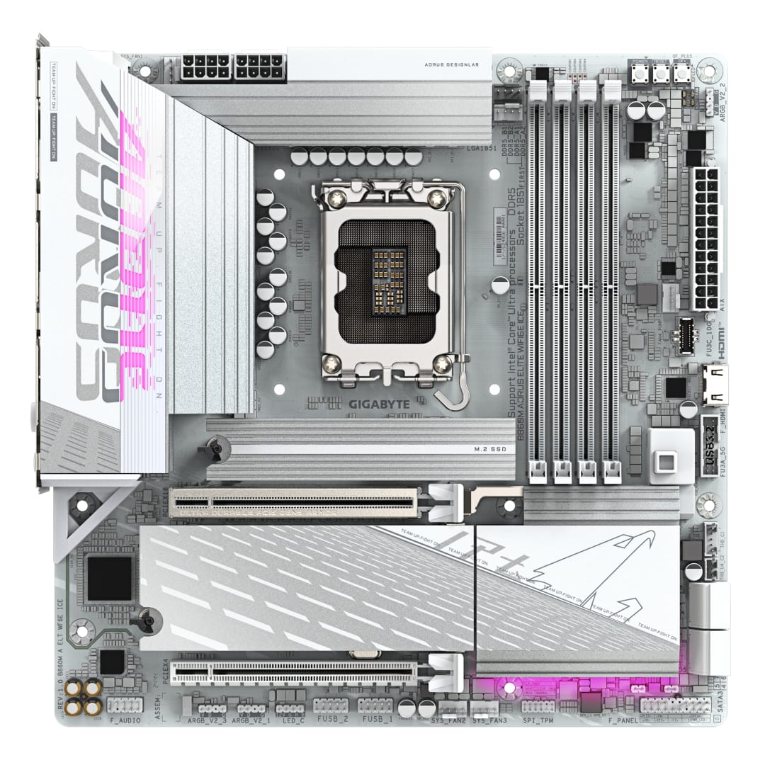 Placă de bază Gigabyte B860M AORUS ELITE WIFI6E ICE mATX - imagine 3
