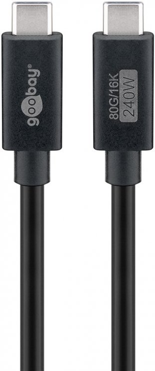 Cablu USB4 Goobay 80Gbit/s, 240W, 16K - imagine 1