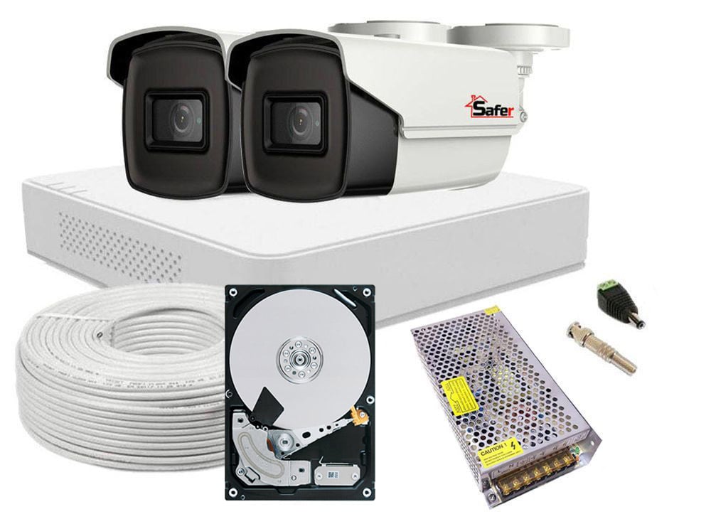 Kit Supraveghere Safer 5MP 2 Camere IR 40m
