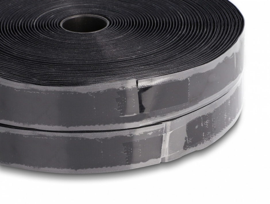 Rola arici Delock 25m Heavy-duty, Negru