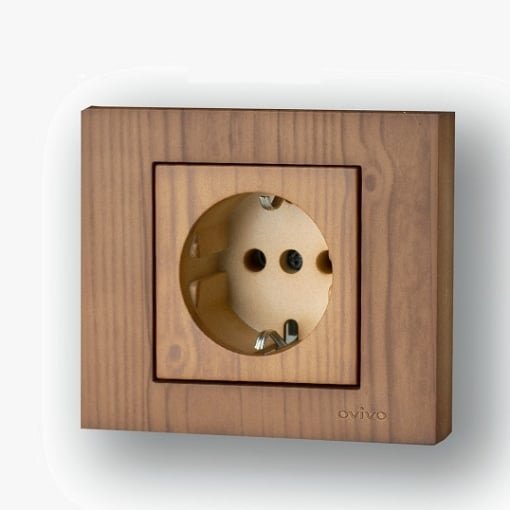Priză Schuko Ovivo OV00357 Grano Woods, 16A, IP20