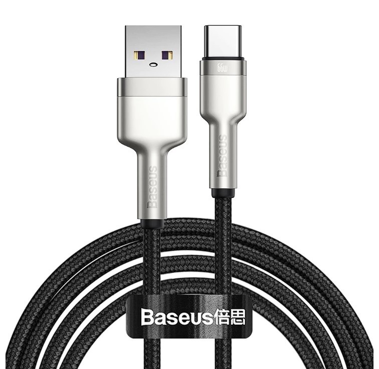 Cablu USB-C Baseus Cafule Metal 2m Negru - Fast Charging
